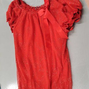 Tempted Girls red sparkly top